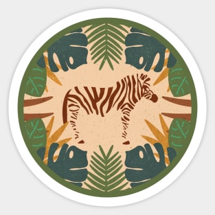 Tropical Zebra (Safari) Sticker